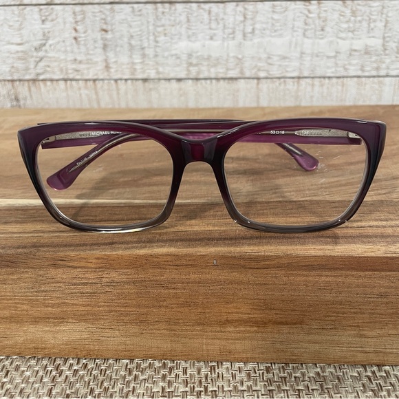 MICHAEL KORS MK255 Plum Purple Gradient Rectangle Eyeglass FRAMES Uni 53-18-135 - Picture 3 of 16